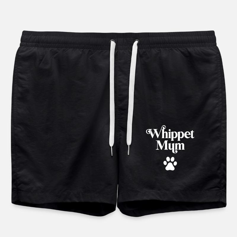 Whippet Mum - Swim Trunks - black
