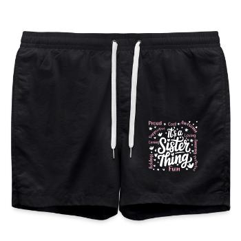 Es ist ein Schwester-Ding - Badeshorts - Schwarz - Vorne - AI Model Male 185 light (185cm)