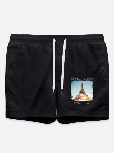 Eiffelturm - Badeshorts - Schwarz