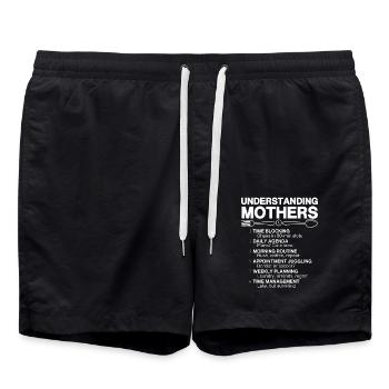 Comprendre les mères - Mom Life Design - Short de bain - noir - Devant - AI Model Male 185 light (185cm)