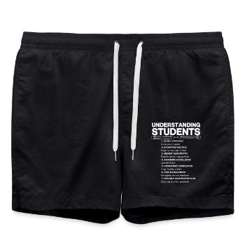Understanding Students - the ultimate Studentguide - Badeshorts - Schwarz - Vorne - AI Model Male 185 light (185cm)