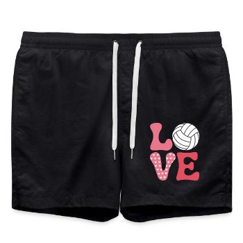 volley-ball dire drôle de cadeau de volley-ball - Short de bain - noir - Devant - AI Model Male 185 light (185cm)