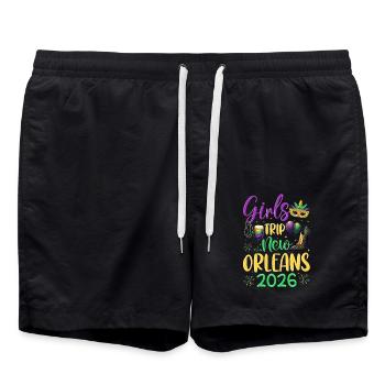 Girls Trip New Orleans 2026 - Badeshorts - Schwarz - Vorne - AI Model Male 185 light (185cm)