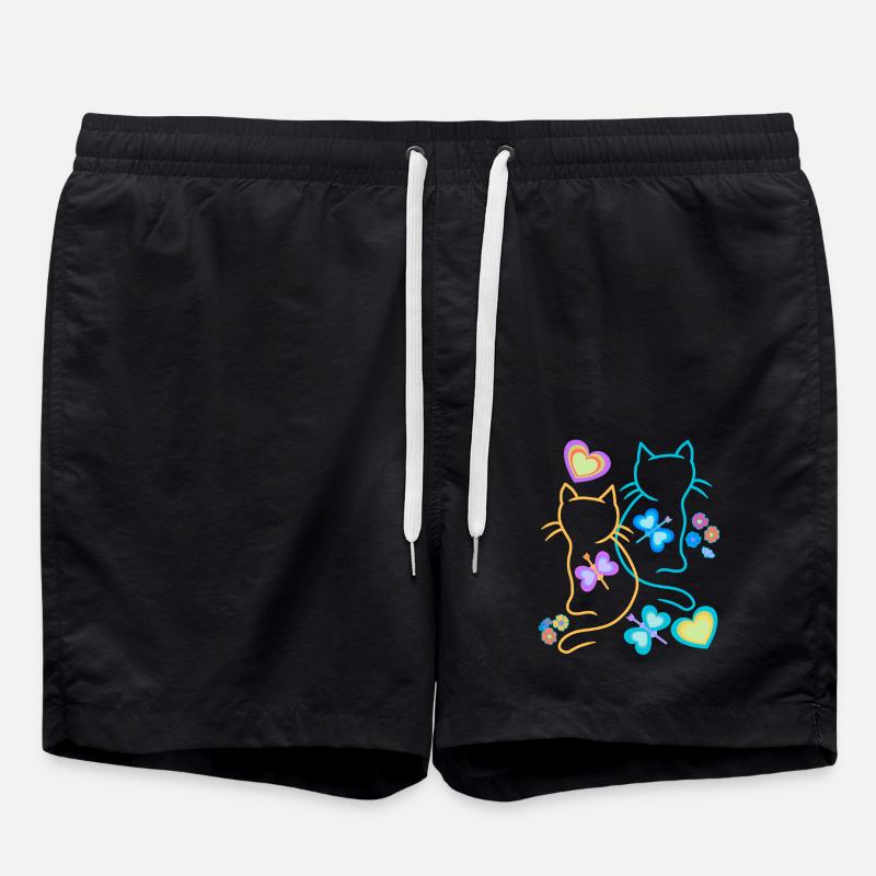 Chat Chats Chaton - Short de bain - noir