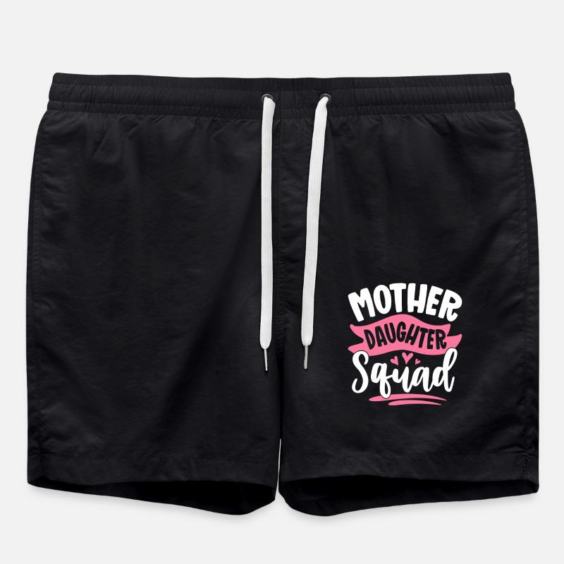 Mother Daughter Squad Team - Swim Trunks - black