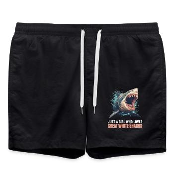 Grands requins blancs Grand requin blanc - Short de bain - noir - Devant - AI Model Male 185 light (185cm)