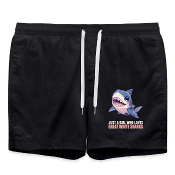 Grands requins blancs Grand requin blanc - Short de bain - noir - Devant - AI Model Male 185 light (185cm)