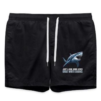 Grands requins blancs Grand requin blanc - Short de bain - noir - Devant - AI Model Male 185 light (185cm)