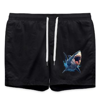 Sharks Shark - Swim Trunks - black - Front - AI Model Male 185 light (185cm)