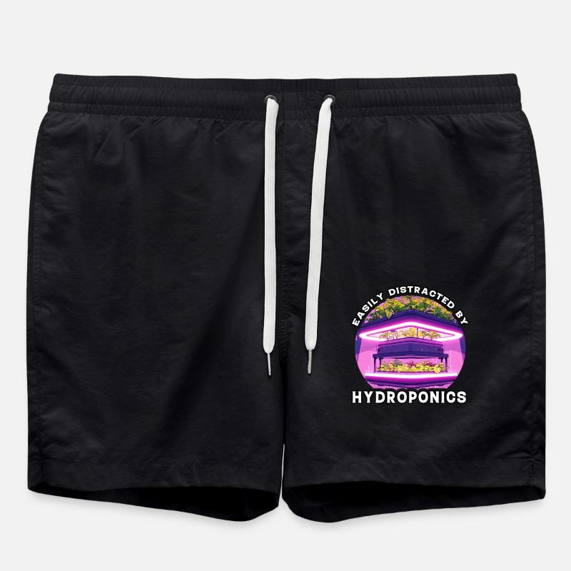 Easily distracted by Hydroponics - Swim Trunks - black