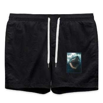 Sharks Shark - Swim Trunks - black - Front - AI Model Male 185 light (185cm)