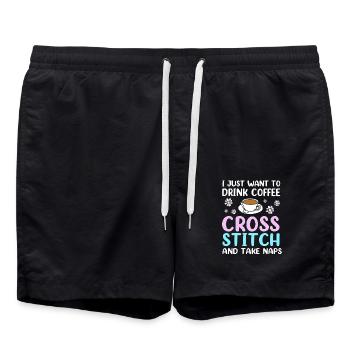 Croix - Short de bain - noir - Devant - AI Model Male 185 light (185cm)