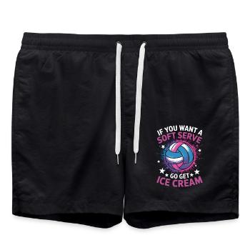volley-ball dire drôle de cadeau de volley-ball - Short de bain - noir - Devant - AI Model Male 185 light (185cm)