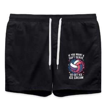 volley-ball dire drôle de cadeau de volley-ball - Short de bain - noir - Devant - AI Model Male 185 light (185cm)