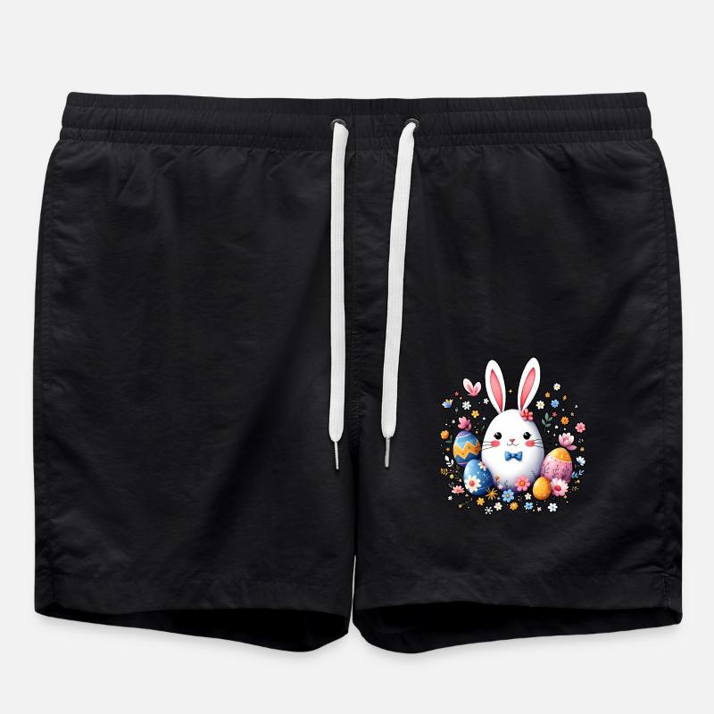 Osterhase - Badeshorts - Schwarz