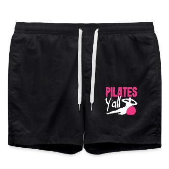 Pilates pour tous les amateurs de fitness - Short de bain - noir - Devant - AI Model Male 185 light (185cm)