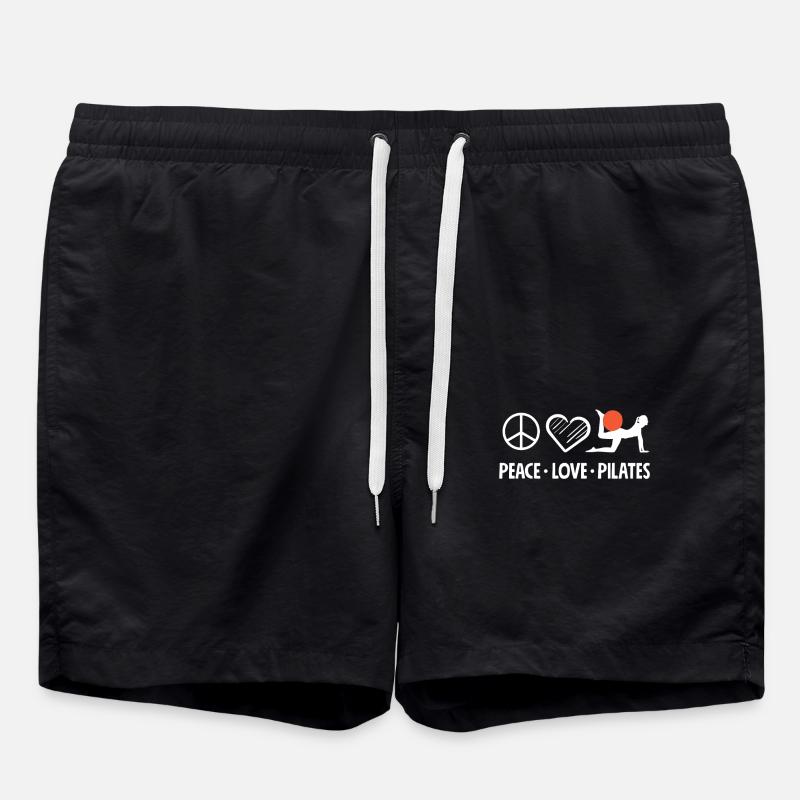 Pilates Frieden Liebe Pilates - Badeshorts - Schwarz