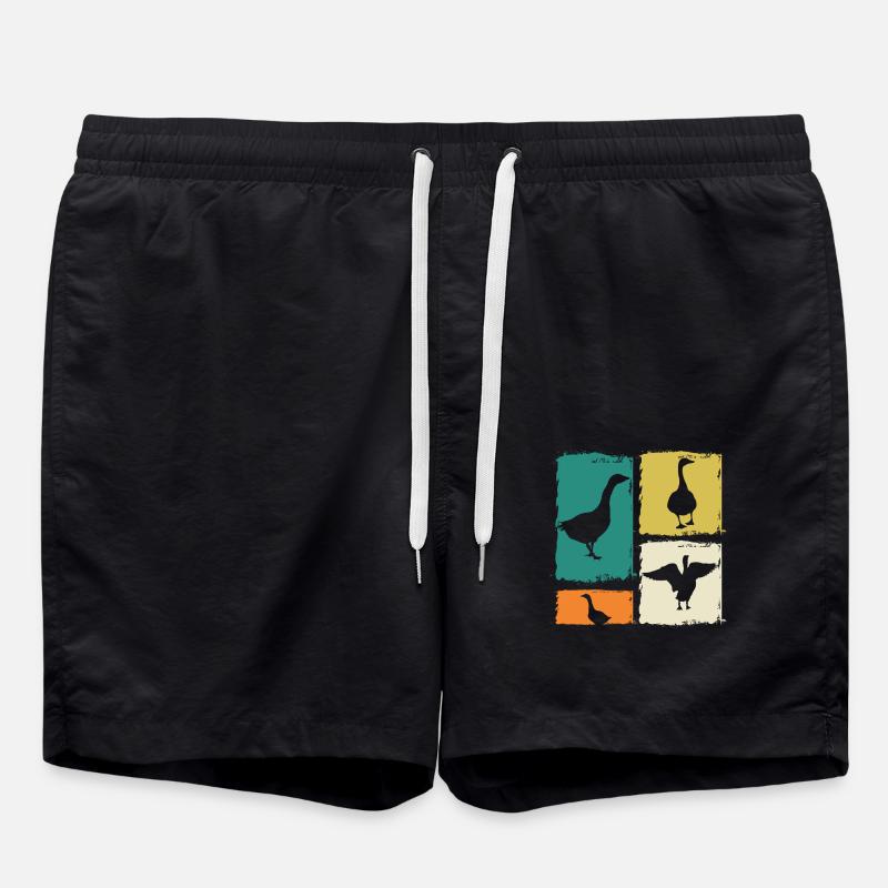 Gans - Badeshorts - Schwarz