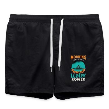 Le matin de l’aviron n’est pas mon temps Sports nautiques - Short de bain - noir - Devant - AI Model Male 185 light (185cm)