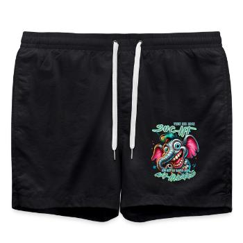 Wenn ihr mich sucht ich bin am Rande des Wahnsinns - Badeshorts - Schwarz - Vorne - AI Model Male 185 light (185cm)