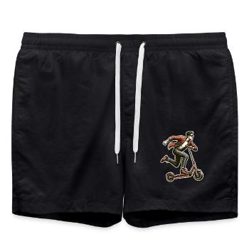 Tretroller E-Scooter E-Roller - Badeshorts - Schwarz - Vorne - AI Model Male 185 light (185cm)