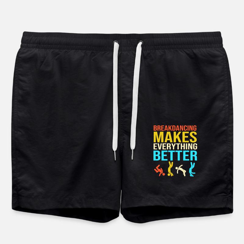 Breakdancing - Swim Trunks - black
