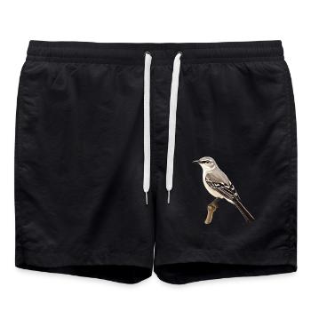 Spottdrosseln Spottdrossel - Badeshorts - Schwarz - Vorne - AI Model Male 185 light (185cm)