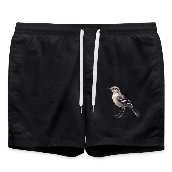 Spottdrosseln Spottdrossel - Badeshorts - Schwarz - Vorne - AI Model Male 185 light (185cm)
