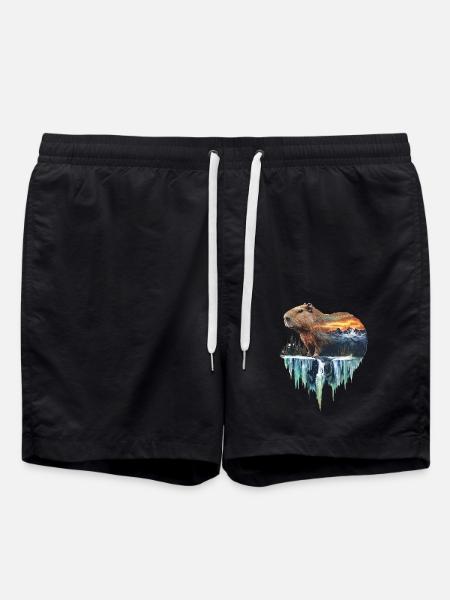 Wasserschwein - Badeshorts - Schwarz