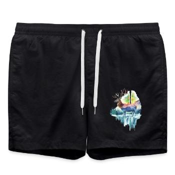 Reh - Badeshorts - Schwarz - Vorne - AI Model Male 185 light (185cm)