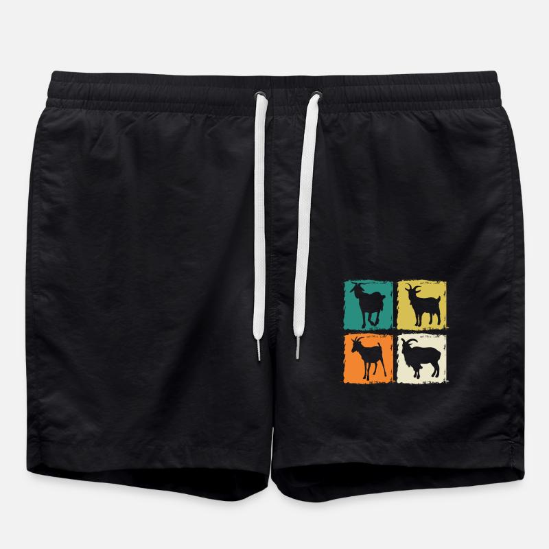 Ziegen - Badeshorts - Schwarz