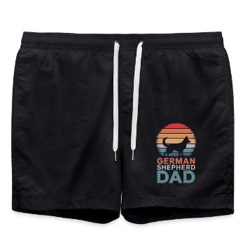German Shepherd Saying German Shepherd Gift - Swim Trunks - black - Front - AI Model Male 185 light (185cm)