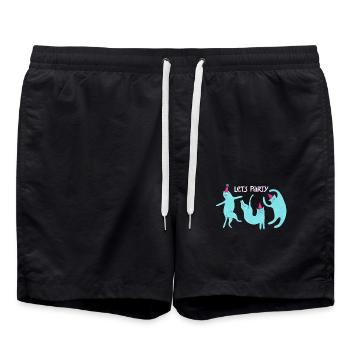 Party Cats Feiern Party Cats Celebration - Badeshorts - Schwarz - Vorne - AI Model Male 185 light (185cm)