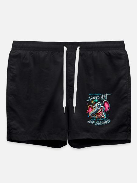 If you're looking for me, I'm on the verge of madness - Swim Trunks - black