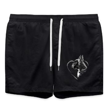 Boxer - Badeshorts - Schwarz - Vorne - AI Model Male 185 light (185cm)