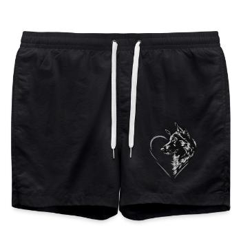 Deutscher Schäferhund - Badeshorts - Schwarz - Vorne - AI Model Male 185 light (185cm)