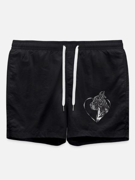 Deutsche Dogge - Badeshorts - Schwarz