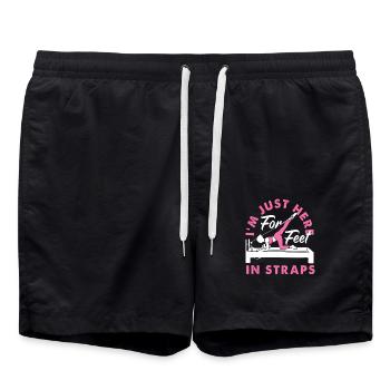 Pilates I'm Just Here For Feet In Straps - Swim Trunks - black - Front - AI Model Male 185 light (185cm)