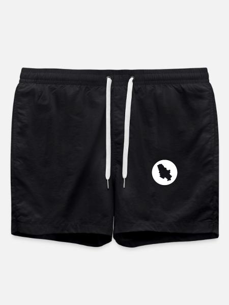Serbia Map Serbian Serb - Swim Trunks - black