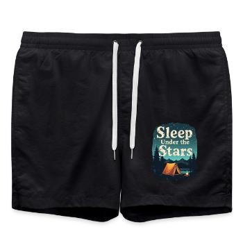 Sleep Under the Stars Camping & Outdoor Adventure - Swim Trunks - black - Front - AI Model Male 185 light (185cm)