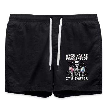 When your dead inside but it's easter - Swim Trunks - black - Front - AI Model Male 185 light (185cm)