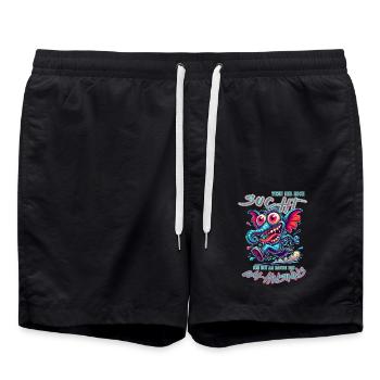 Wenn ihr mich sucht, ich bin am Rande des Wahnsinn - Badeshorts - Schwarz - Vorne - AI Model Male 185 light (185cm)