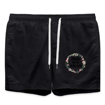 EVJF Team De La Mariée Future Mariée Bride équipe - Short de bain - noir - Devant - AI Model Male 185 light (185cm)