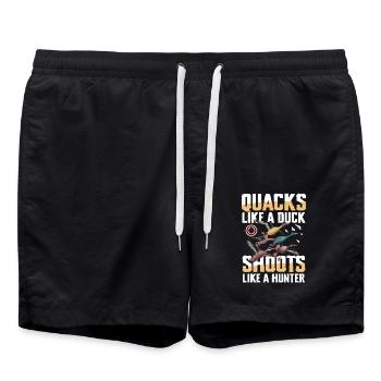 Duck hunters shoot heavier loads flag - Swim Trunks - black - Front - AI Model Male 185 light (185cm)