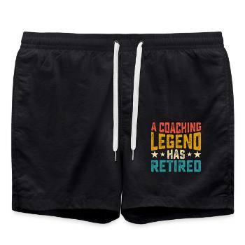 Trainer Legende Rente - Badeshorts - Schwarz - Vorne - AI Model Male 185 light (185cm)