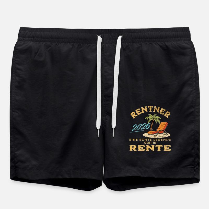 Rentner 2026 - Badeshorts - Schwarz