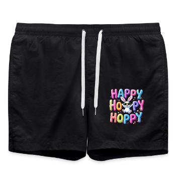 Happy Hoppy Hoppy - Swim Trunks - black - Front - AI Model Male 185 light (185cm)