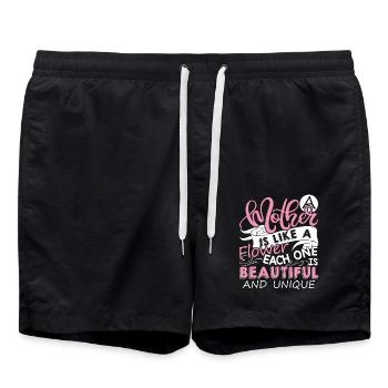Mother's Day Mother Is Beautiful And Unique - Swim Trunks - black - Front - AI Model Male 185 light (185cm)