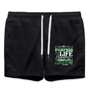 Mother's Day Mother Is My Purpose In Life - Swim Trunks - black - Front - AI Model Male 185 light (185cm)