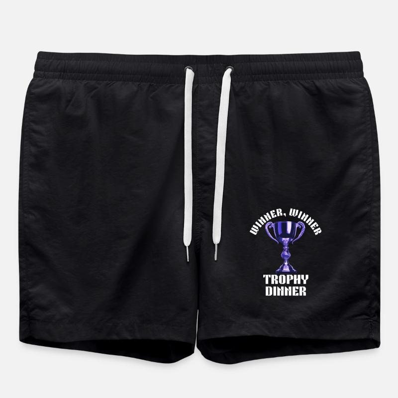 Winner Winner Trophy Dinner - Swim Trunks - black